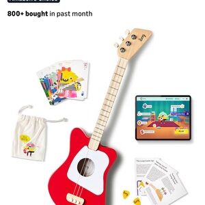 Loog Mini Acoustic Kids 3 string learning Guitar ( Lessons included via app)